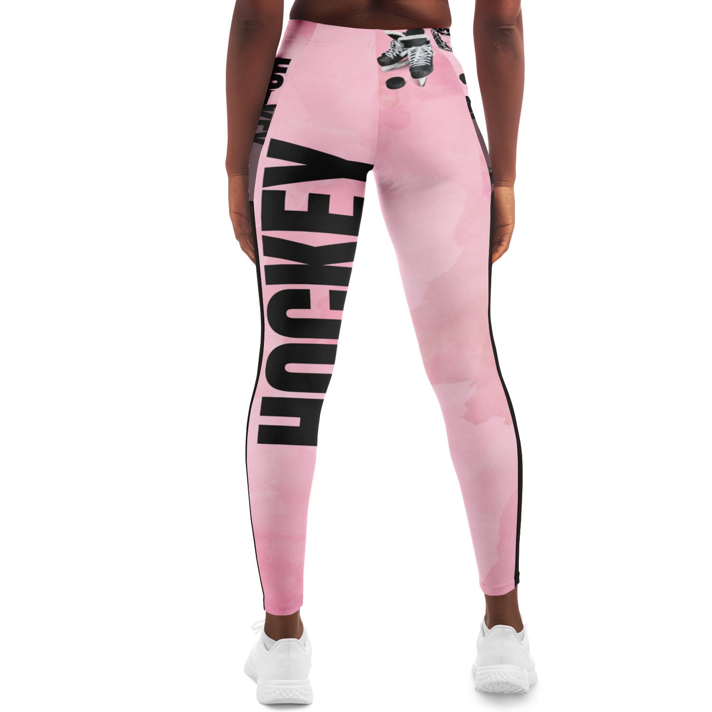 Pink Puck Mesh Pocket Legging - AOP