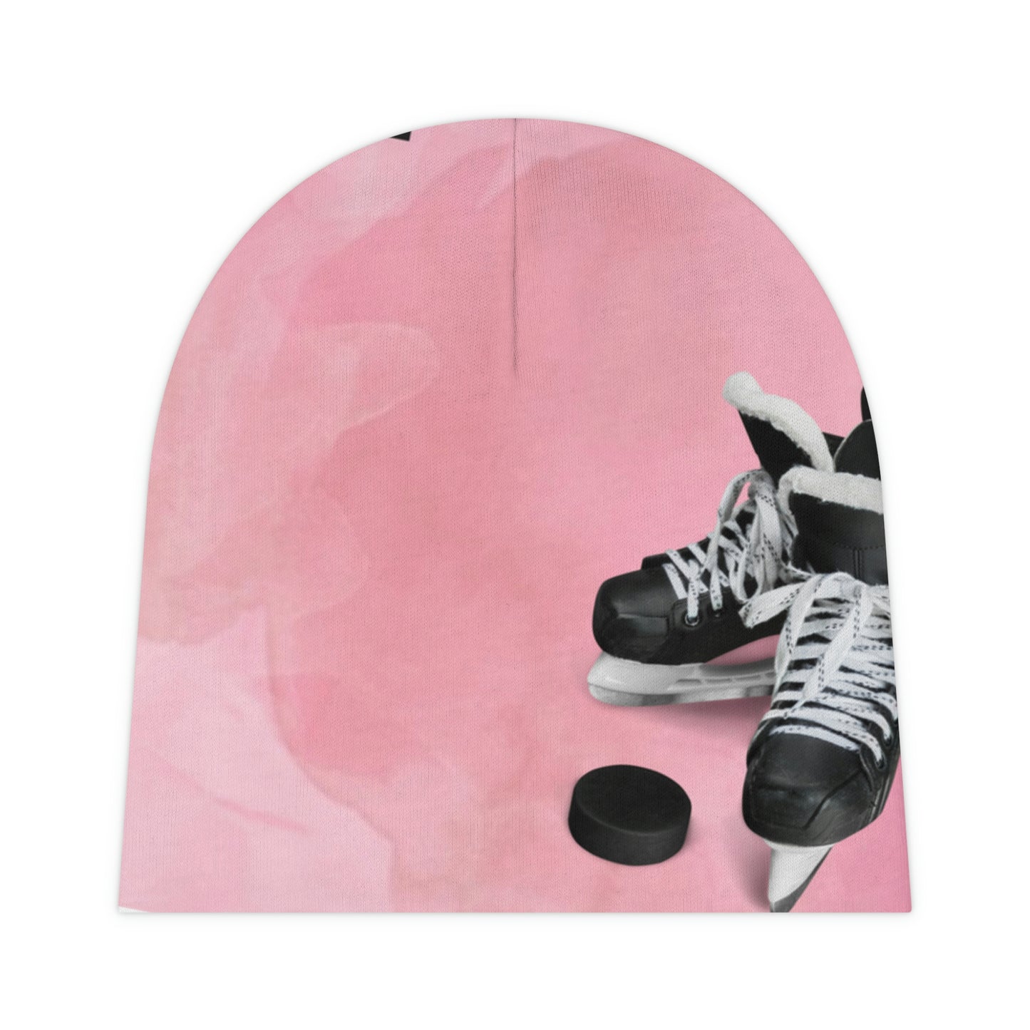 Pink Puck Baby Beanie