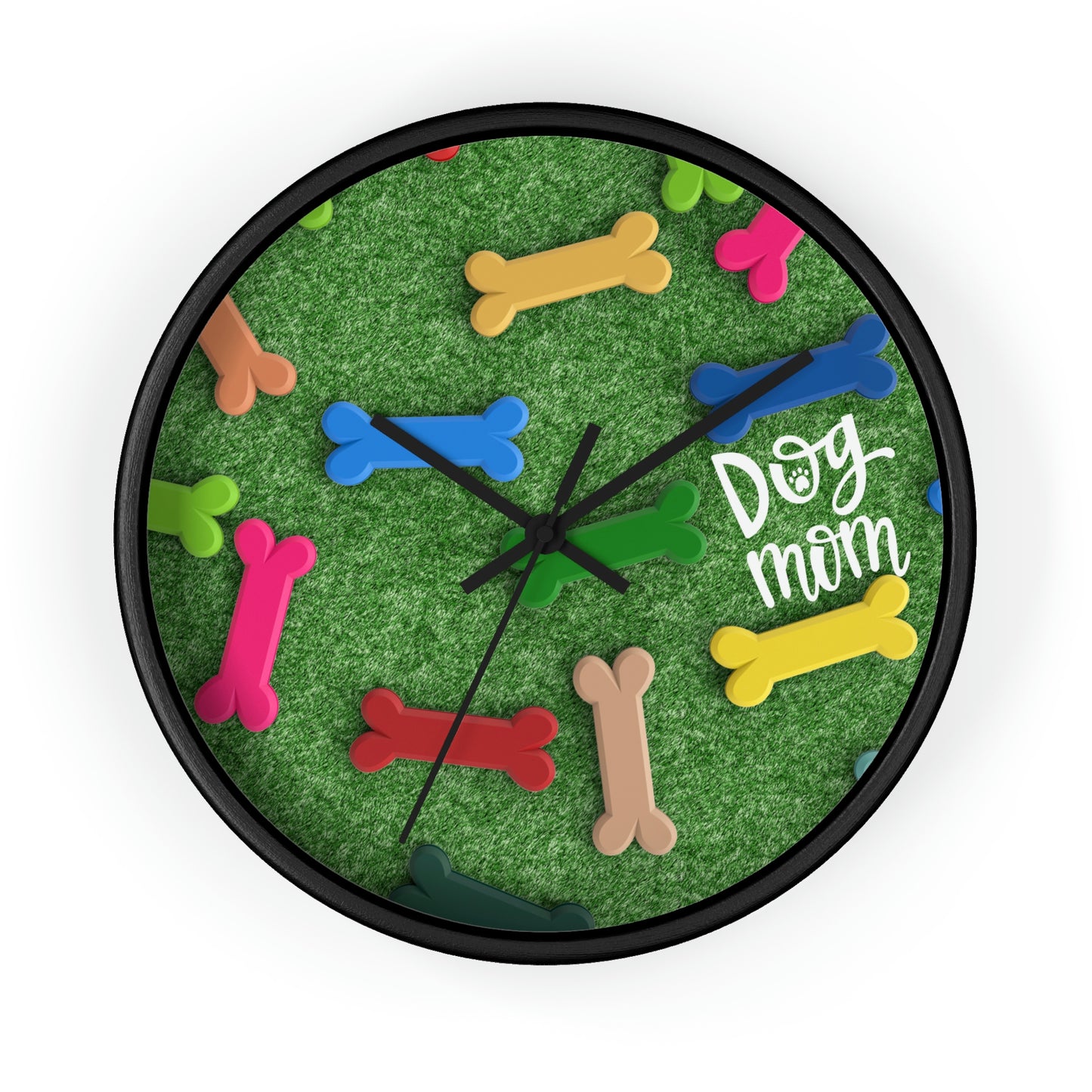 Grassy Dog Wall Clock