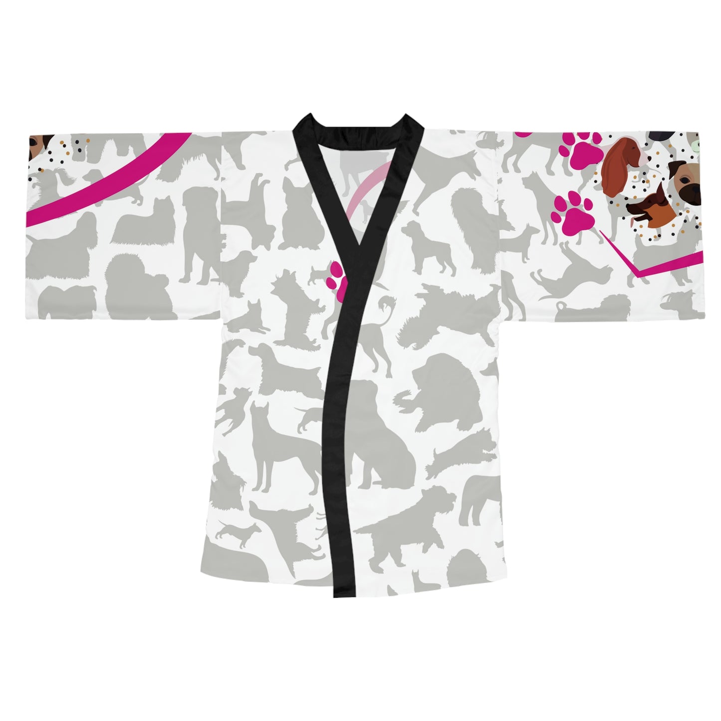 Pup Love Long Sleeve Kimono Robe (AOP)