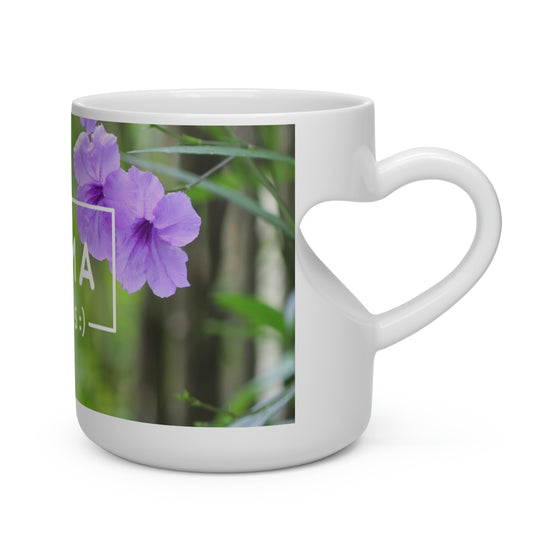 Flower Vibes Heart Shape Mug