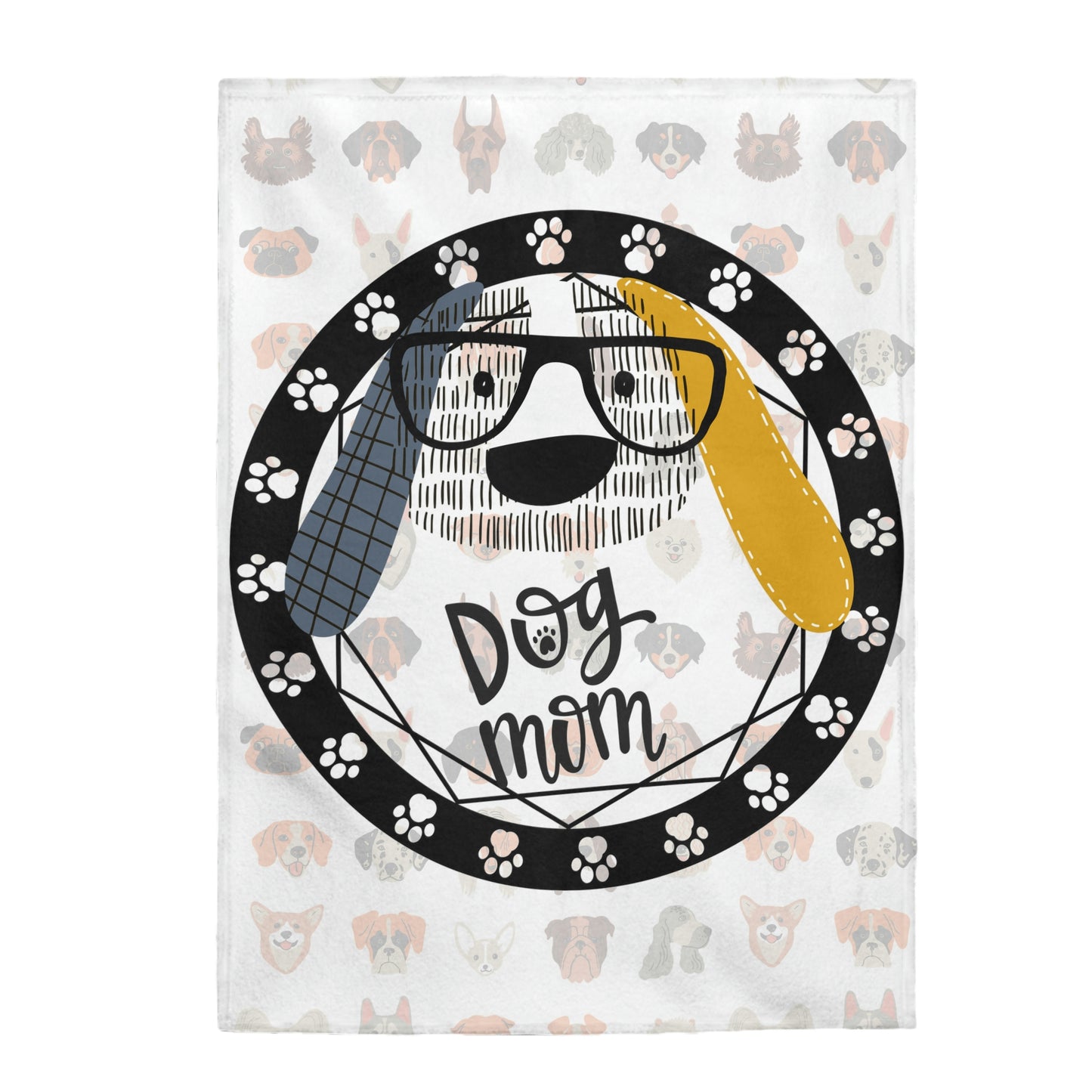 Dog Glasses Velveteen Plush Blanket