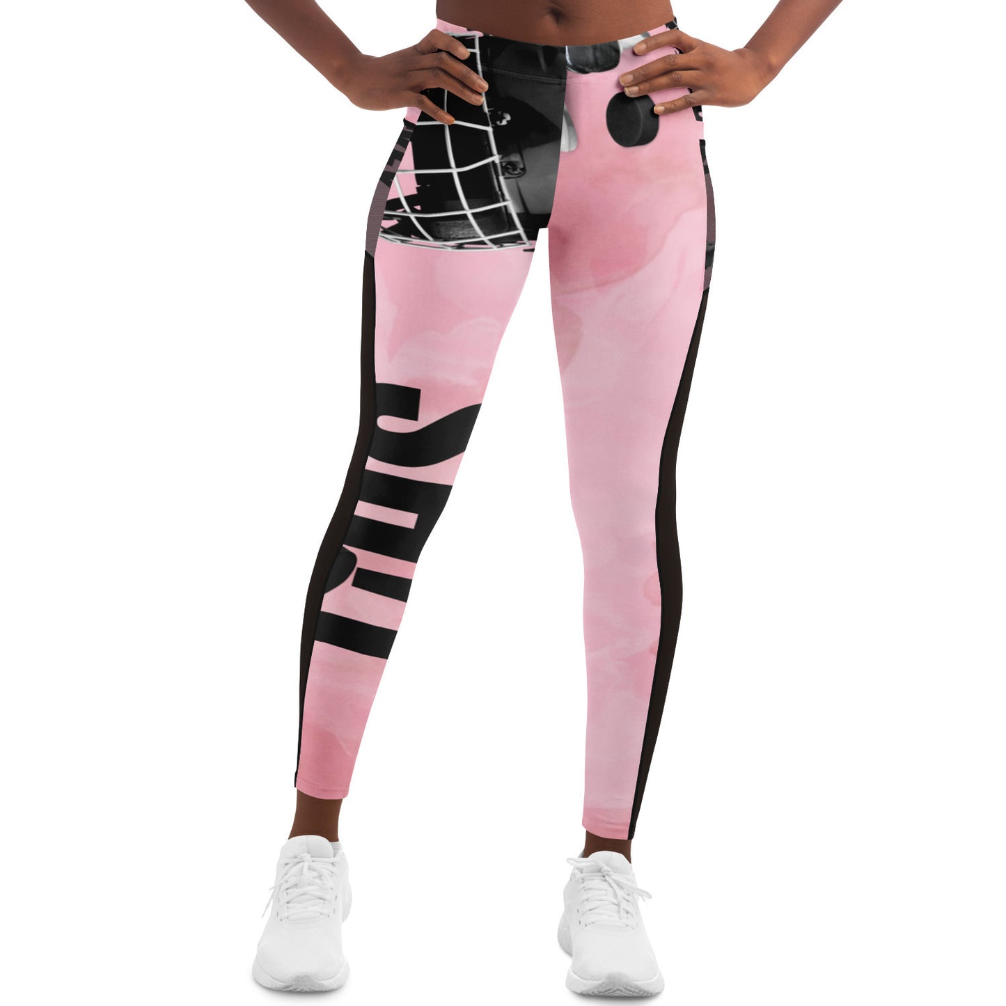 Pink Puck Mesh Pocket Legging - AOP