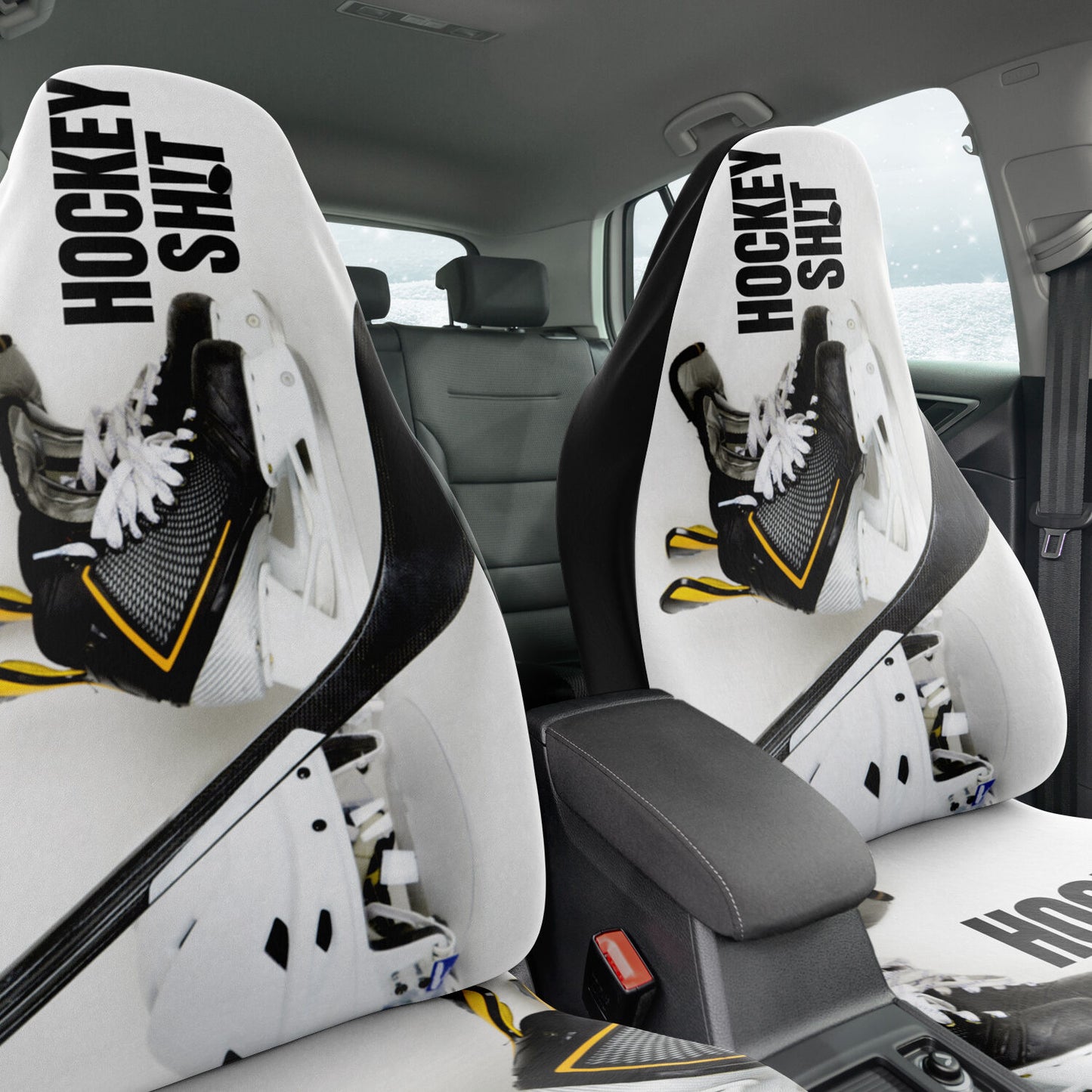 Stick Puck Car Seat Cover - AOP