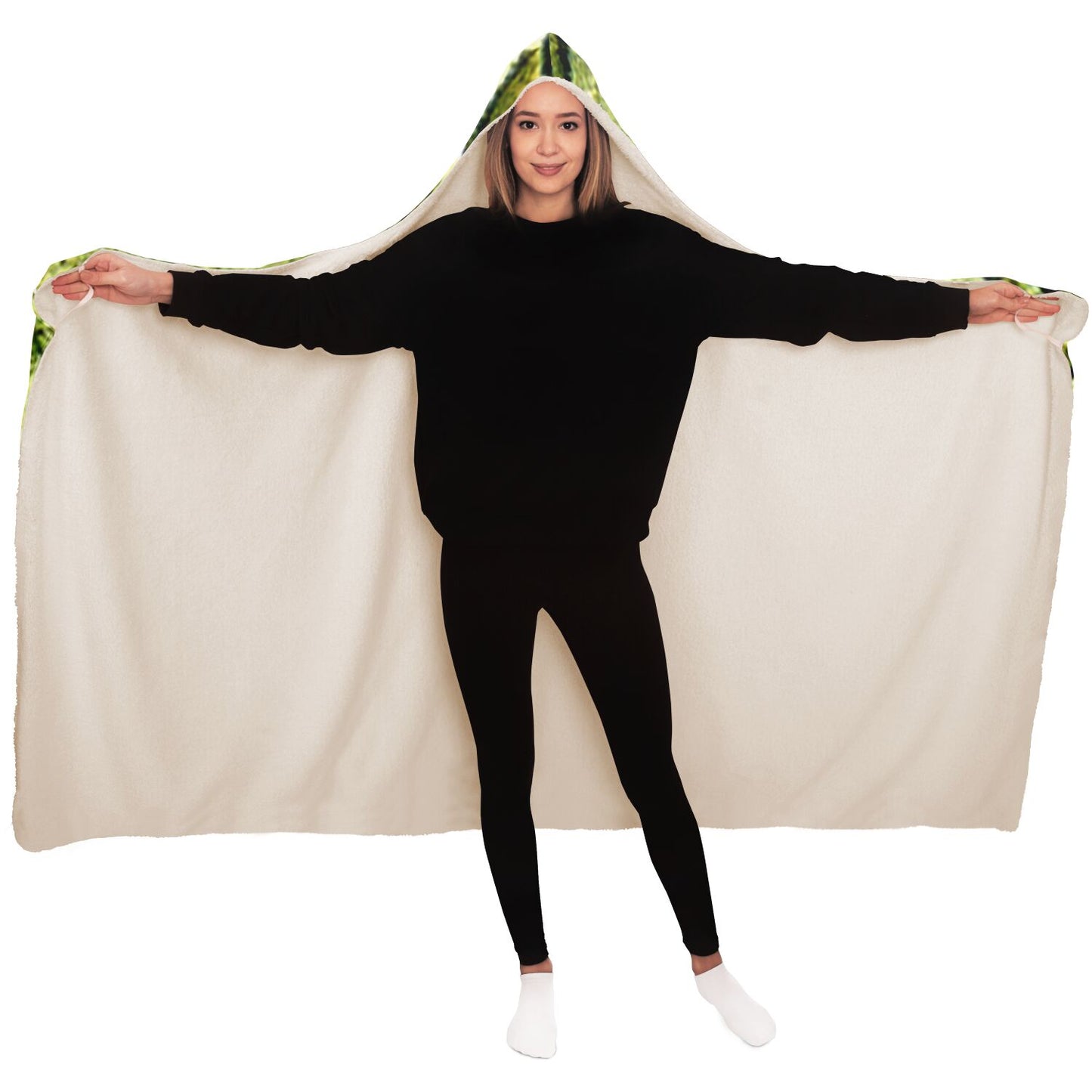 Crop Pyramid Hooded Blanket - AOP