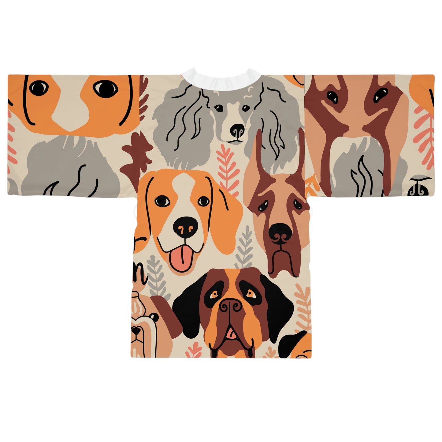 Few Dogs Long Sleeve Kimono Robe (AOP)