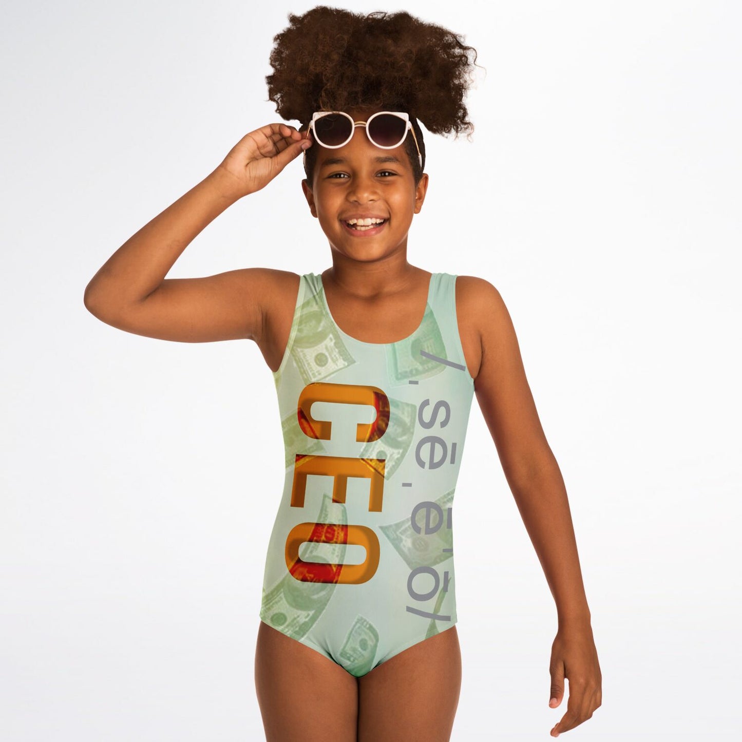 CEO Kids One-Piece Swimsuit - AOP