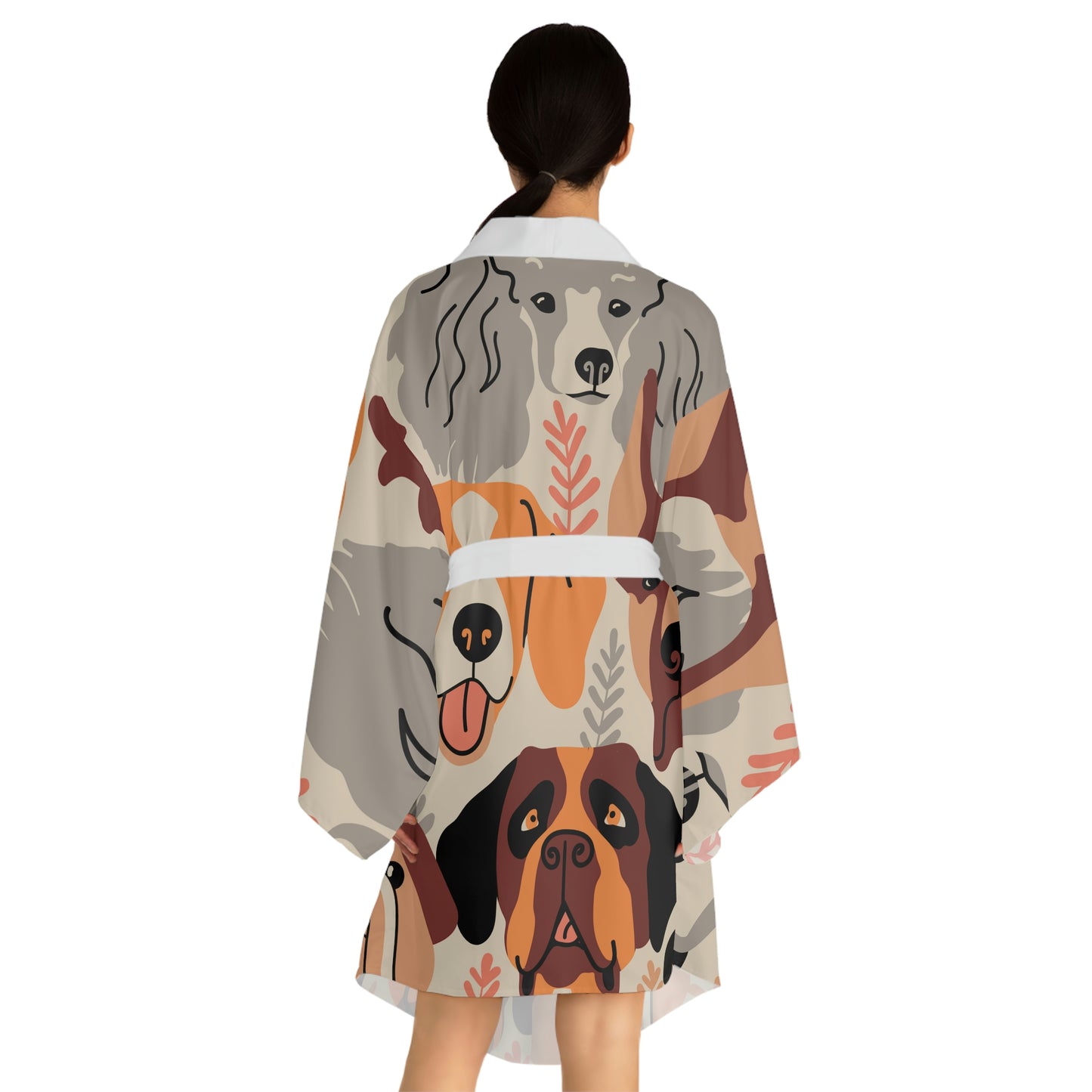 Few Dogs Long Sleeve Kimono Robe (AOP)