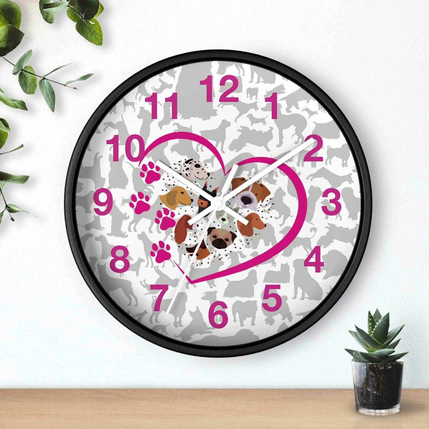 Pup Love Wall Clock