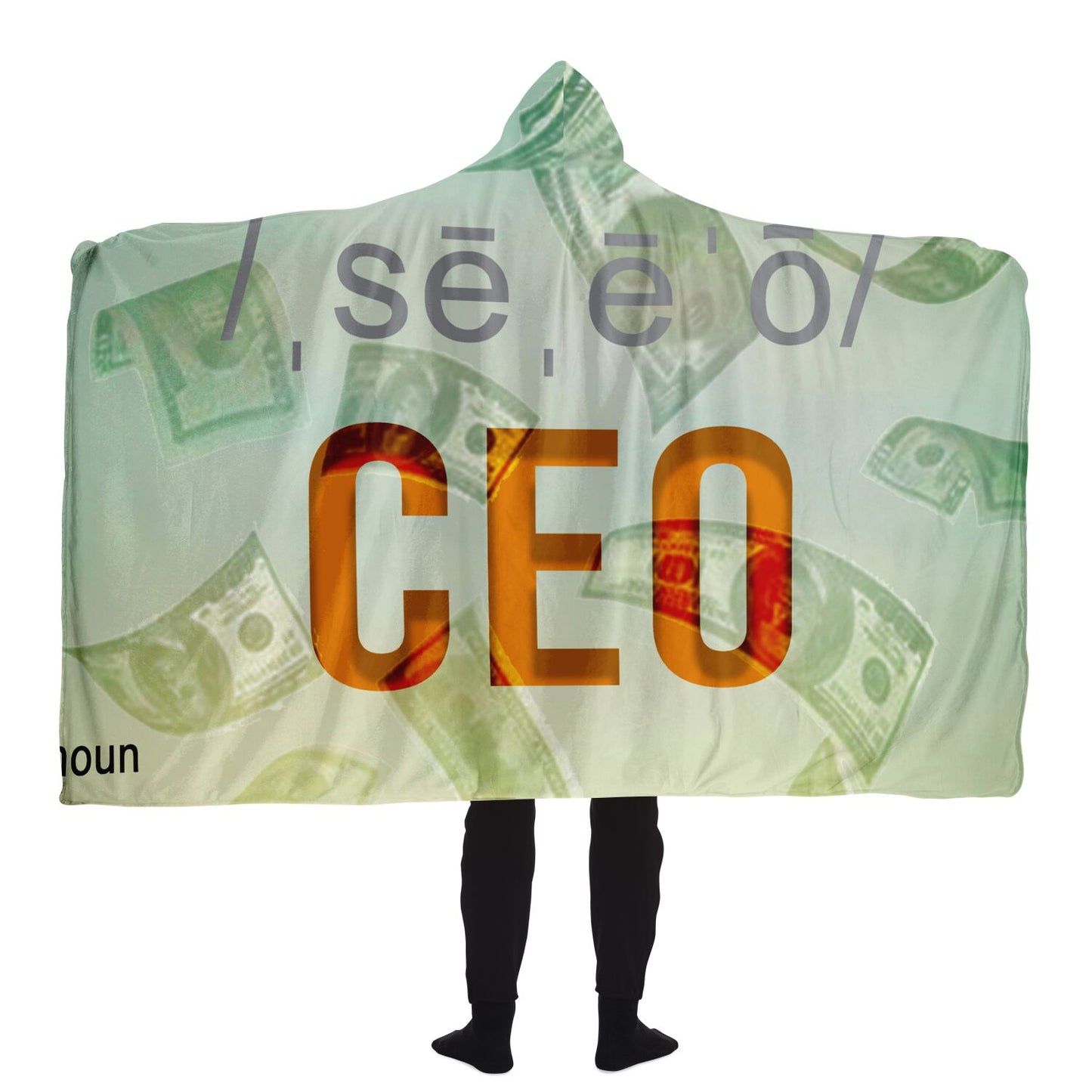 Big CEO Bill Hooded Blanket - AOP