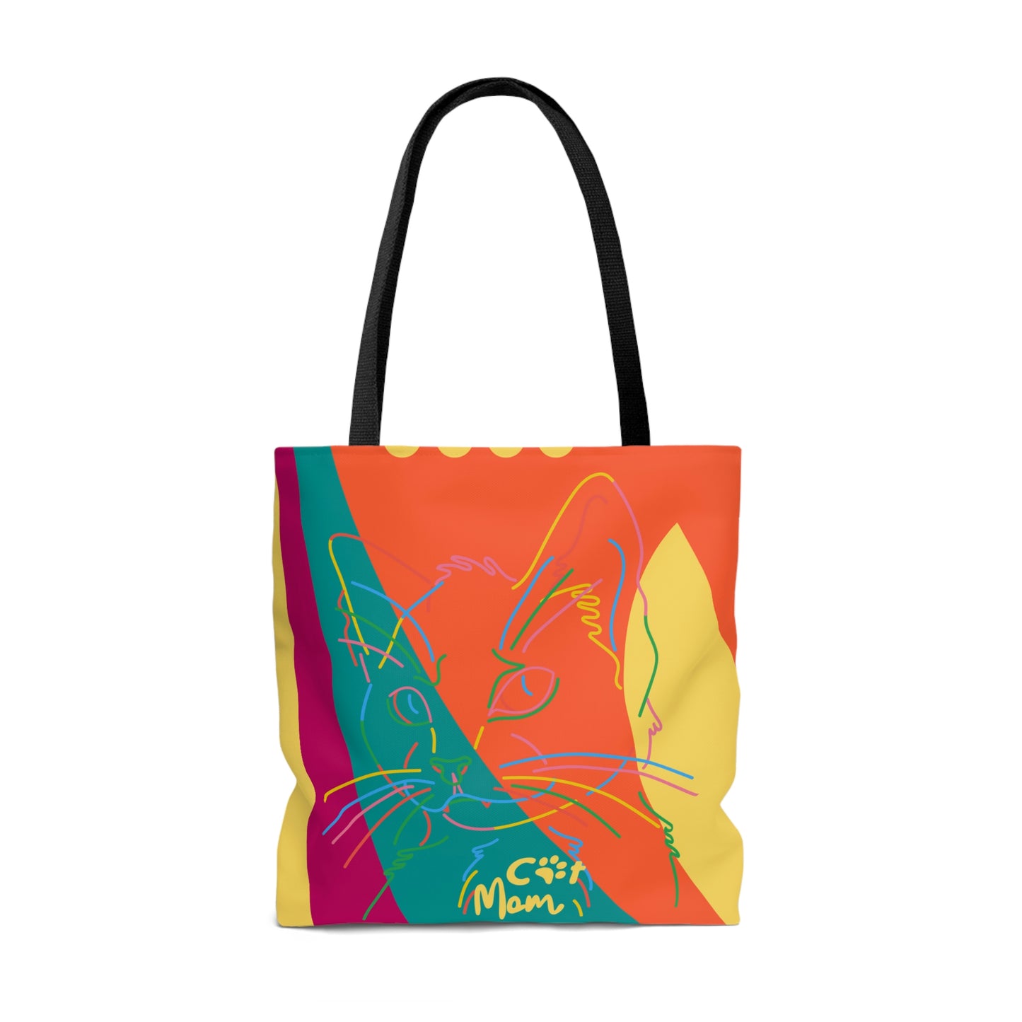 Cat Lines Tote Bag (AOP)