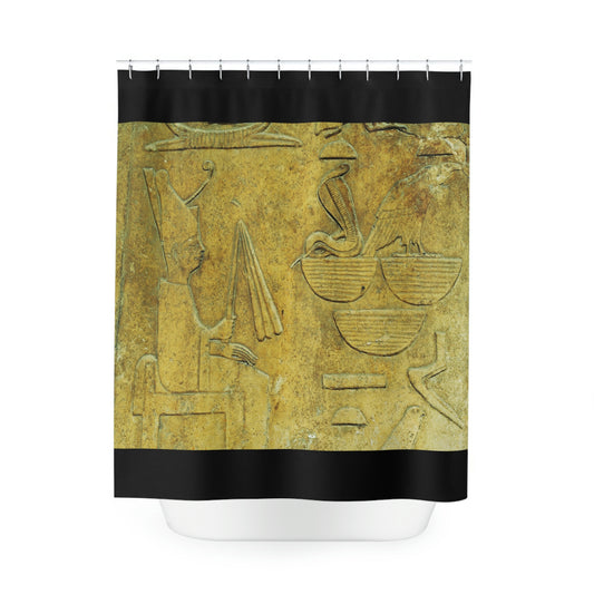 Hiero Healer Polyester Shower Curtain