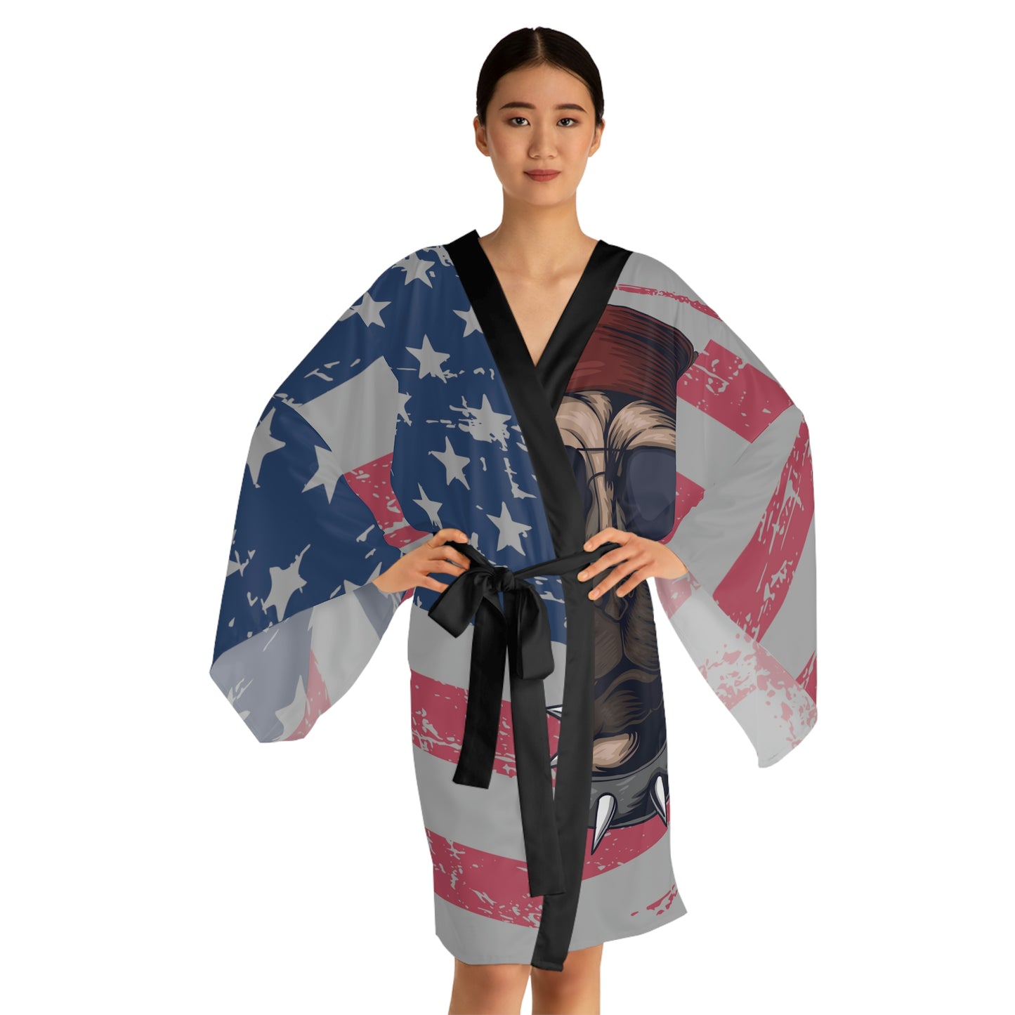 Spike USA Long Sleeve Kimono Robe (AOP)