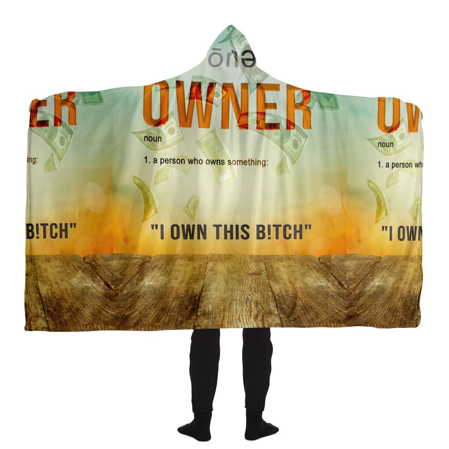 Owner Bill Hooded Blanket - AOP