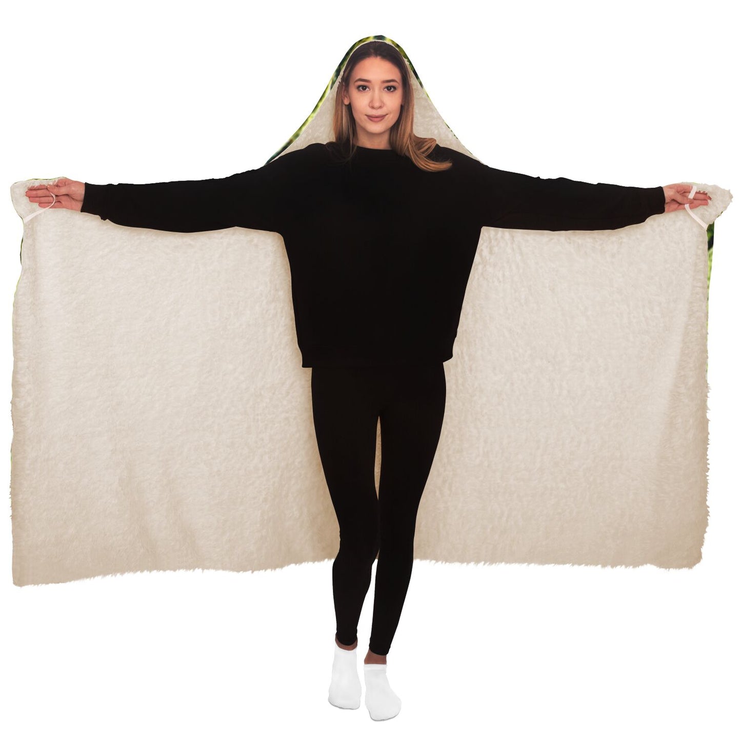 Crop Pyramid Hooded Blanket - AOP