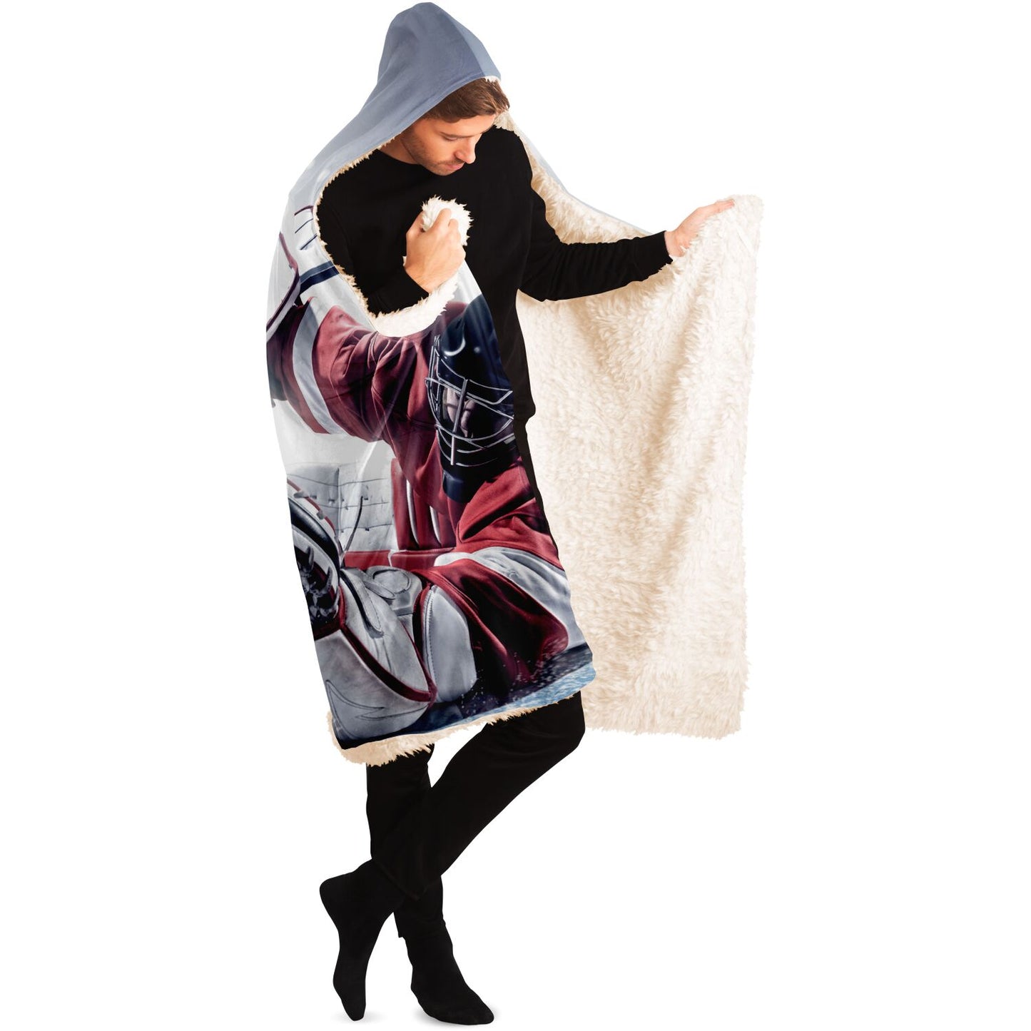 Puck Save Hooded Blanket - AOP