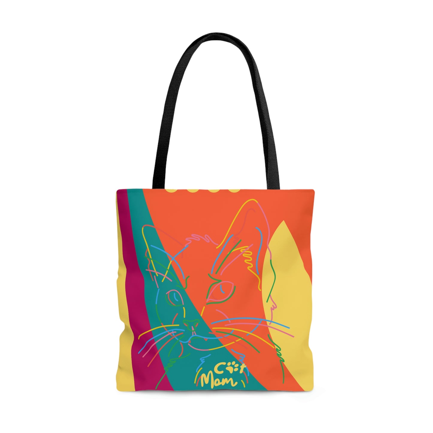 Cat Lines Tote Bag (AOP)