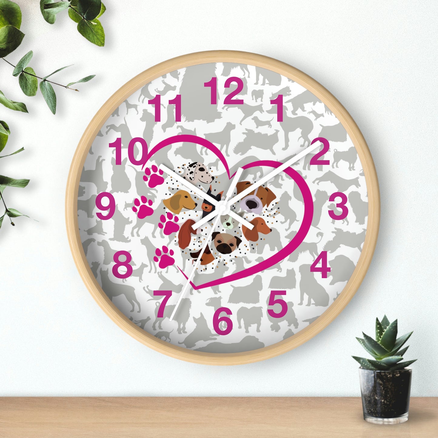 Pup Love Wall Clock