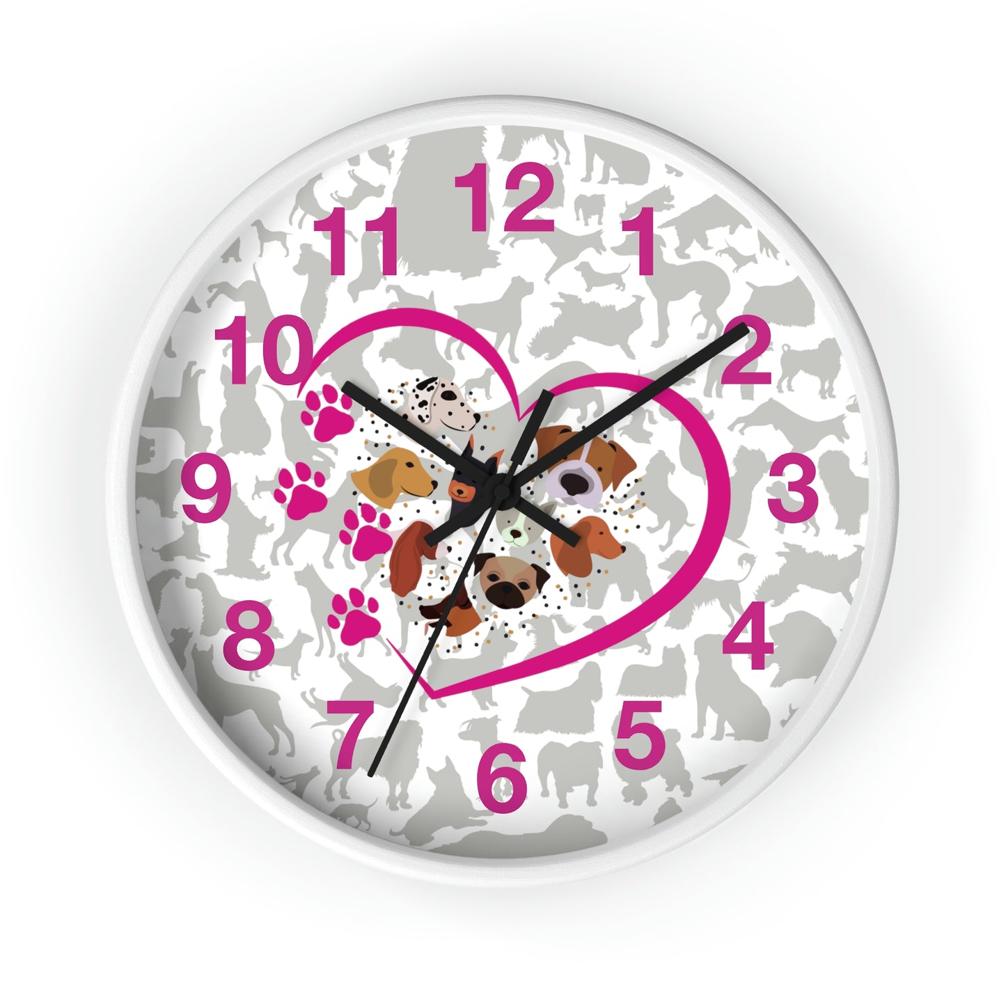 Pup Love Wall Clock