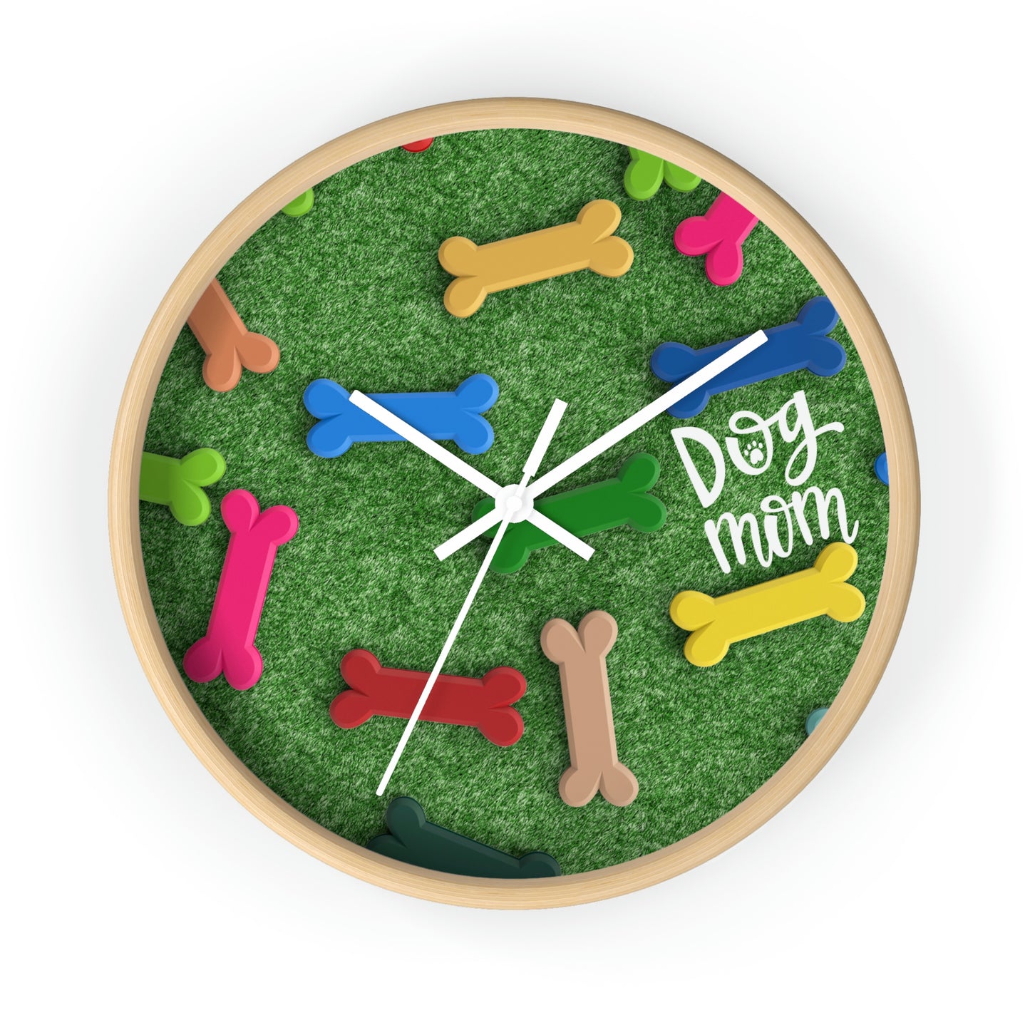 Grassy Dog Wall Clock