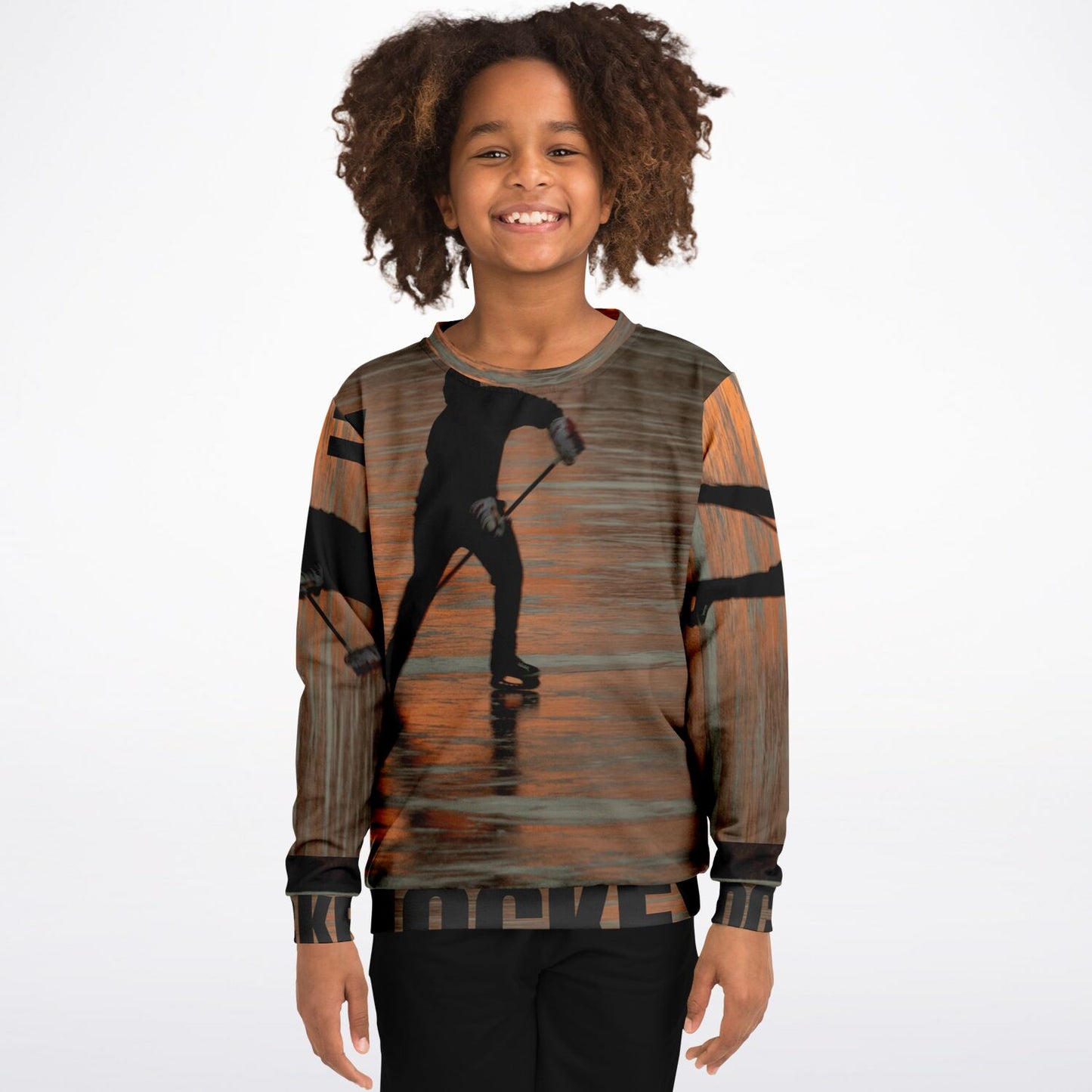 Sunset Puck Athletic Kids/Youth Sweatshirt – AOP