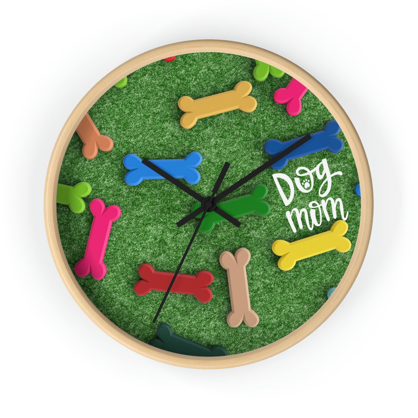 Grassy Dog Wall Clock