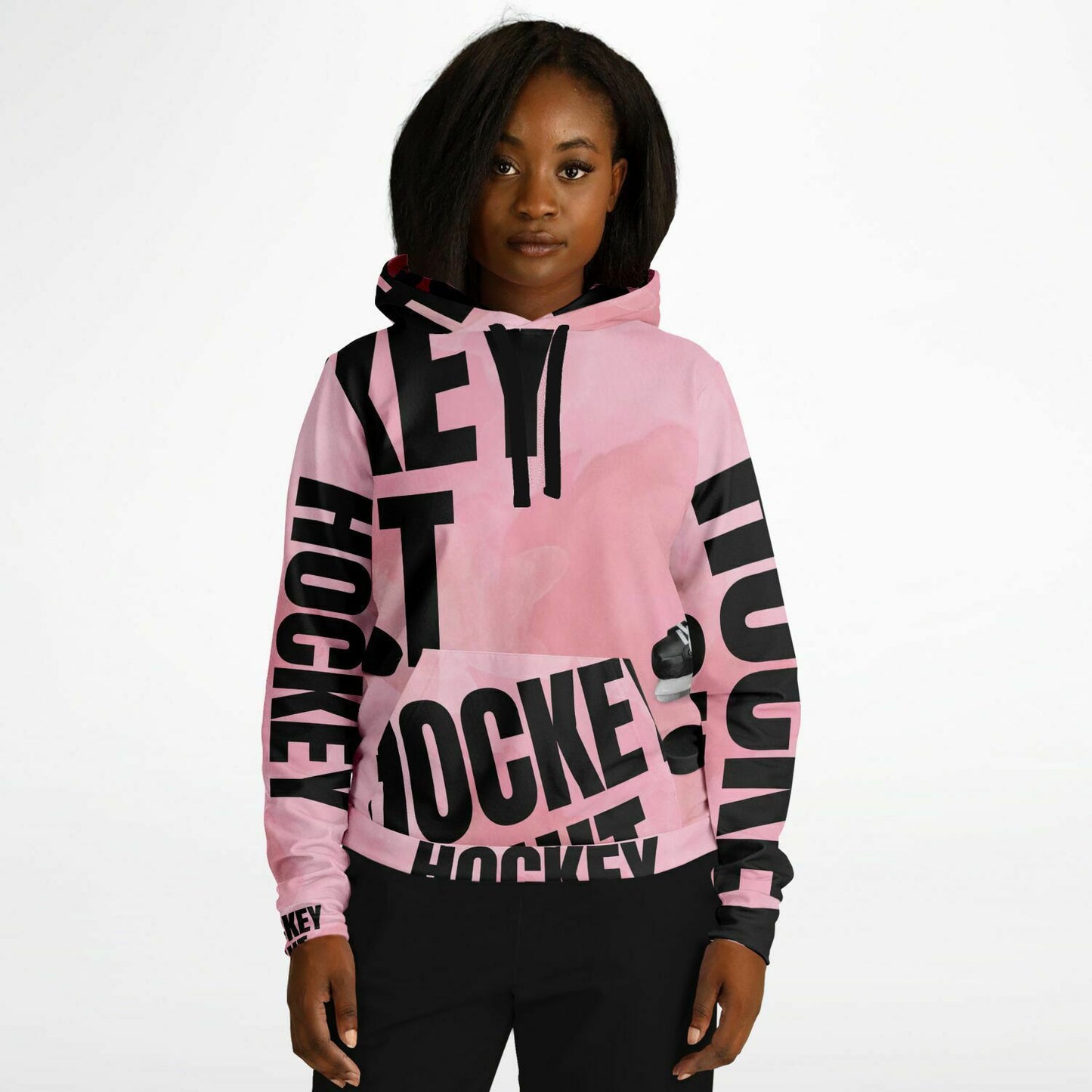 Pink Puck Fashion Hoodie - AOP