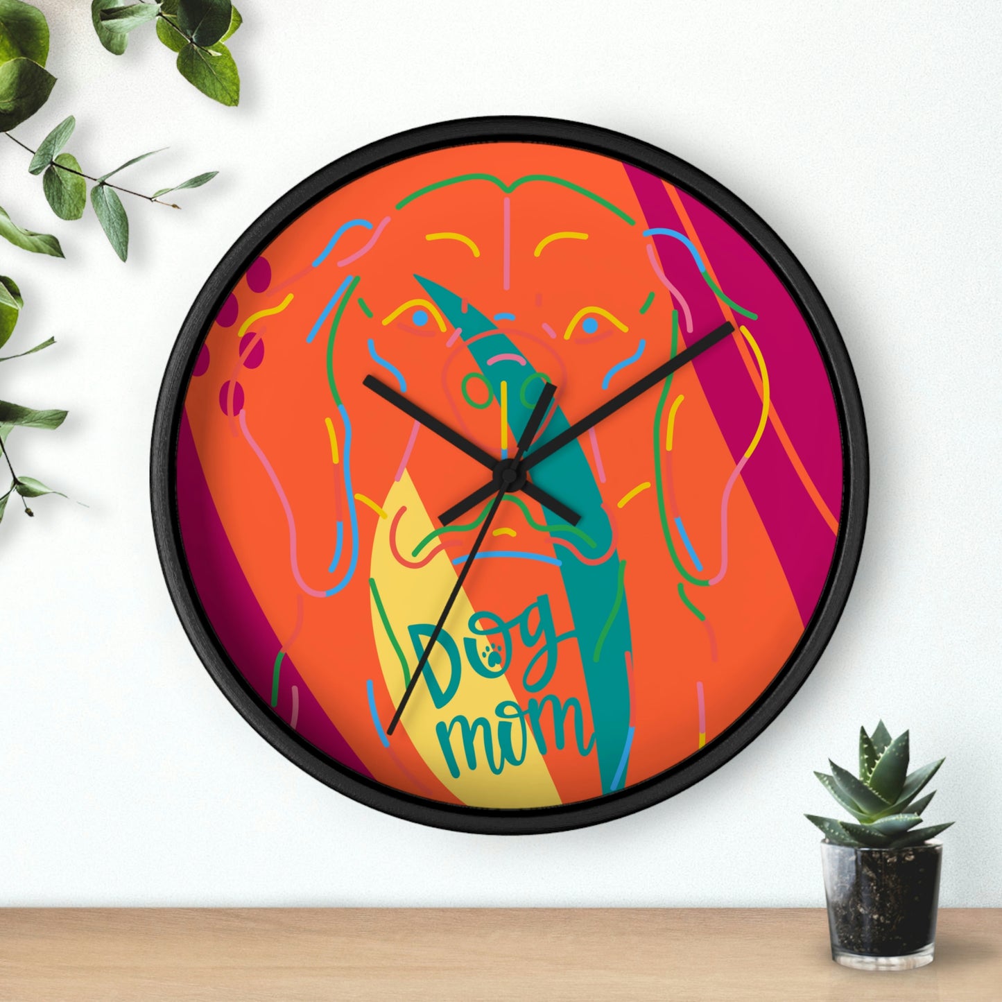 Dog Lines Wall Clock