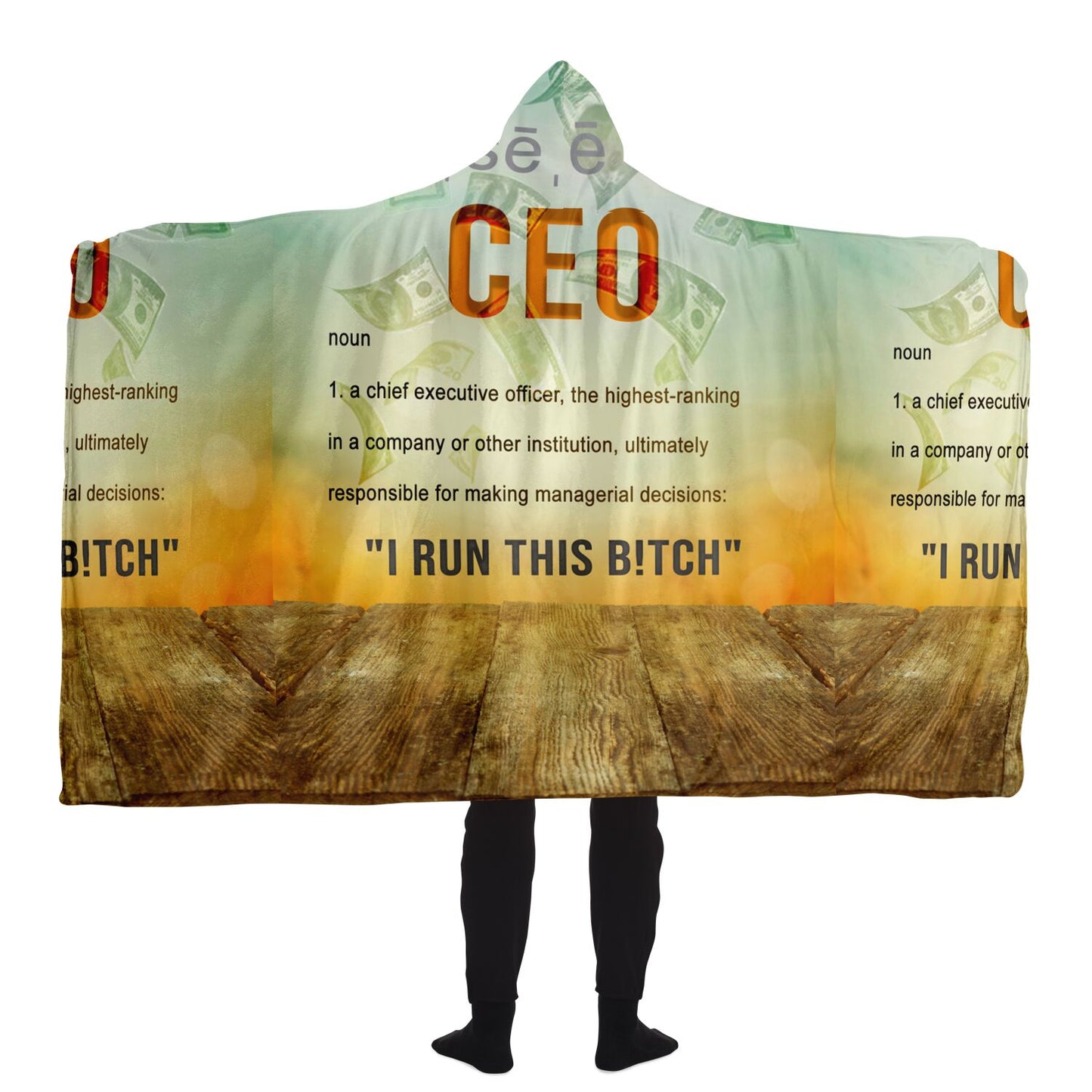 CEO Bill Hooded Blanket - AOP