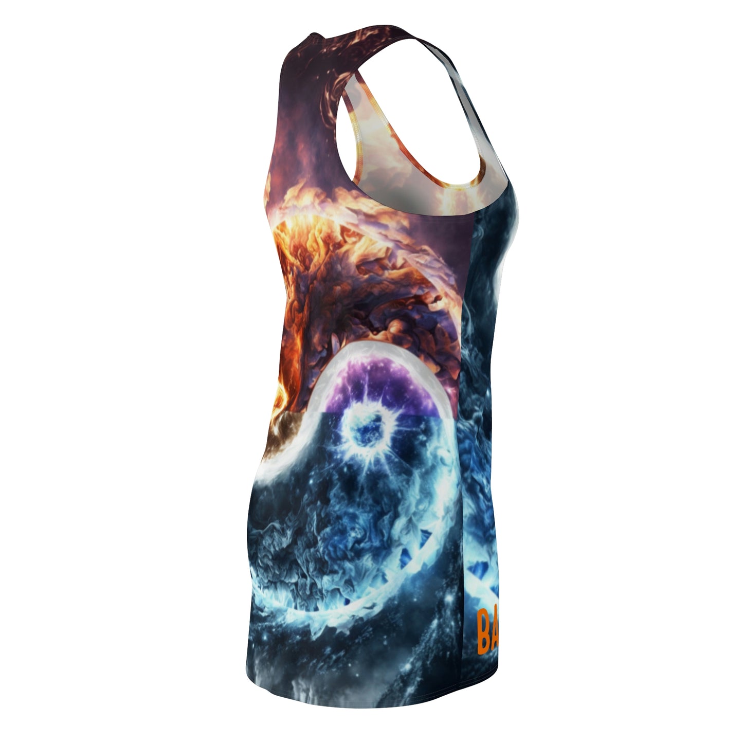 Balanxer Fire & Ice Women's Cut & Sew Racerback Dress (AOP)