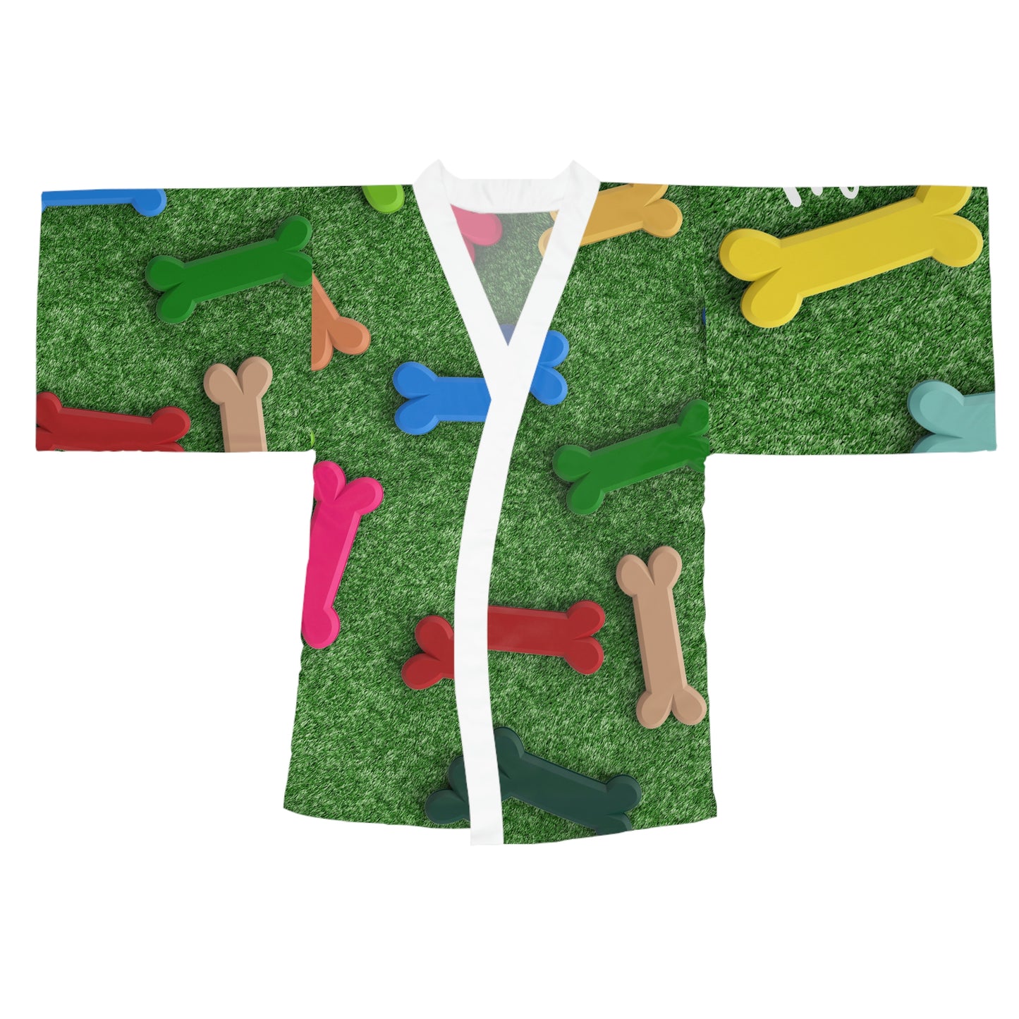 Grassy Bone Long Sleeve Kimono Robe (AOP)