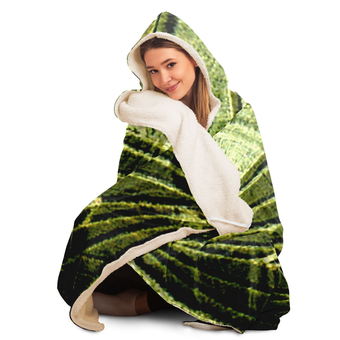 Crop Pyramid Hooded Blanket - AOP