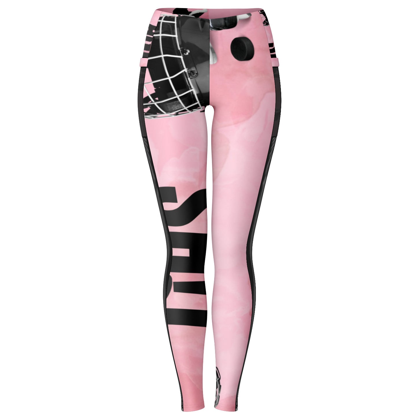 Pink Puck Mesh Pocket Legging - AOP