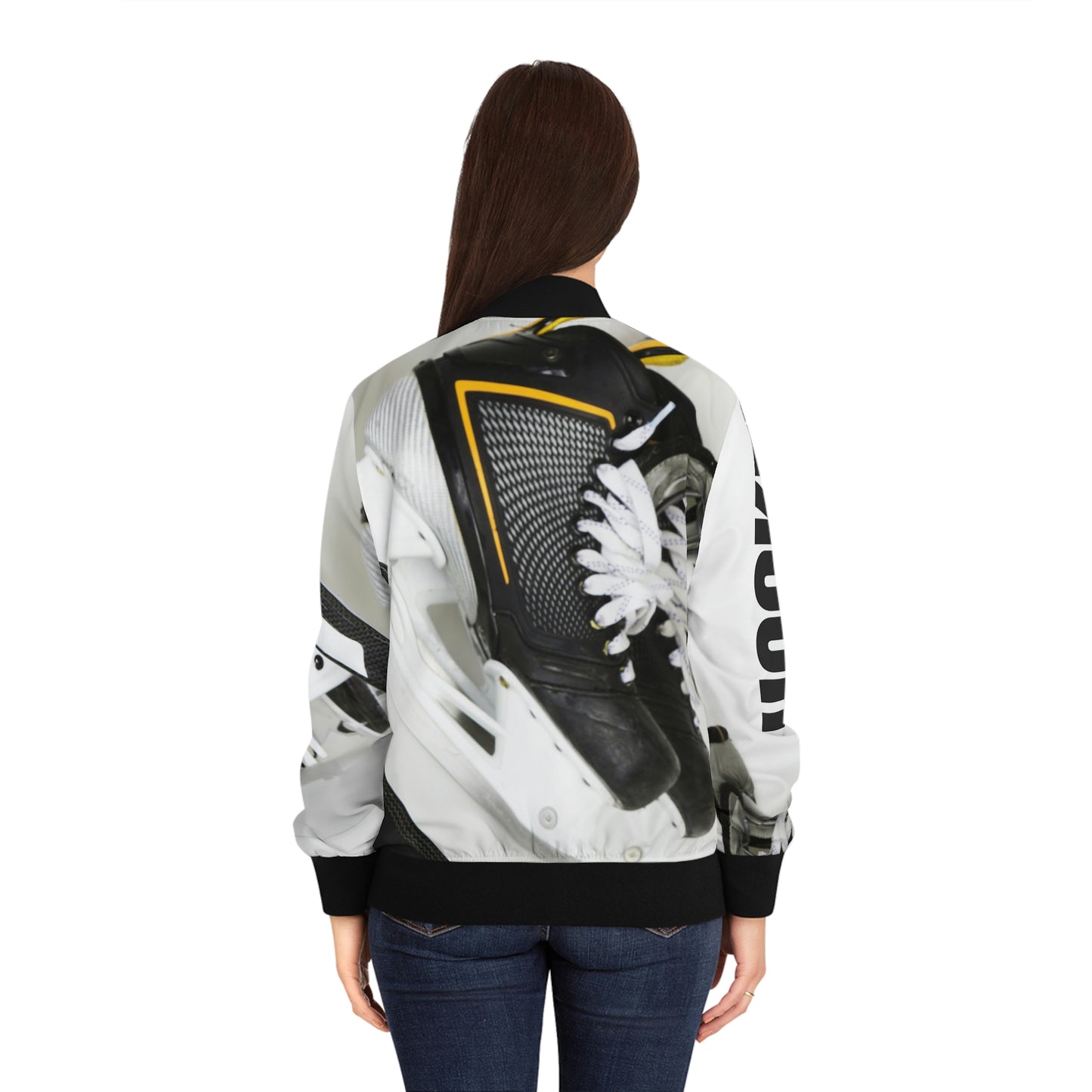 Skate Puck Women's Bomber Jacket (AOP)