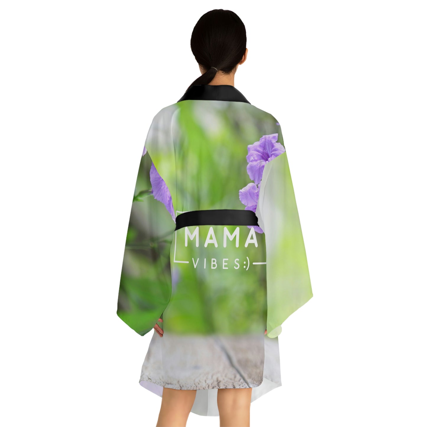 Flower Vibes Long Sleeve Kimono Robe (AOP)