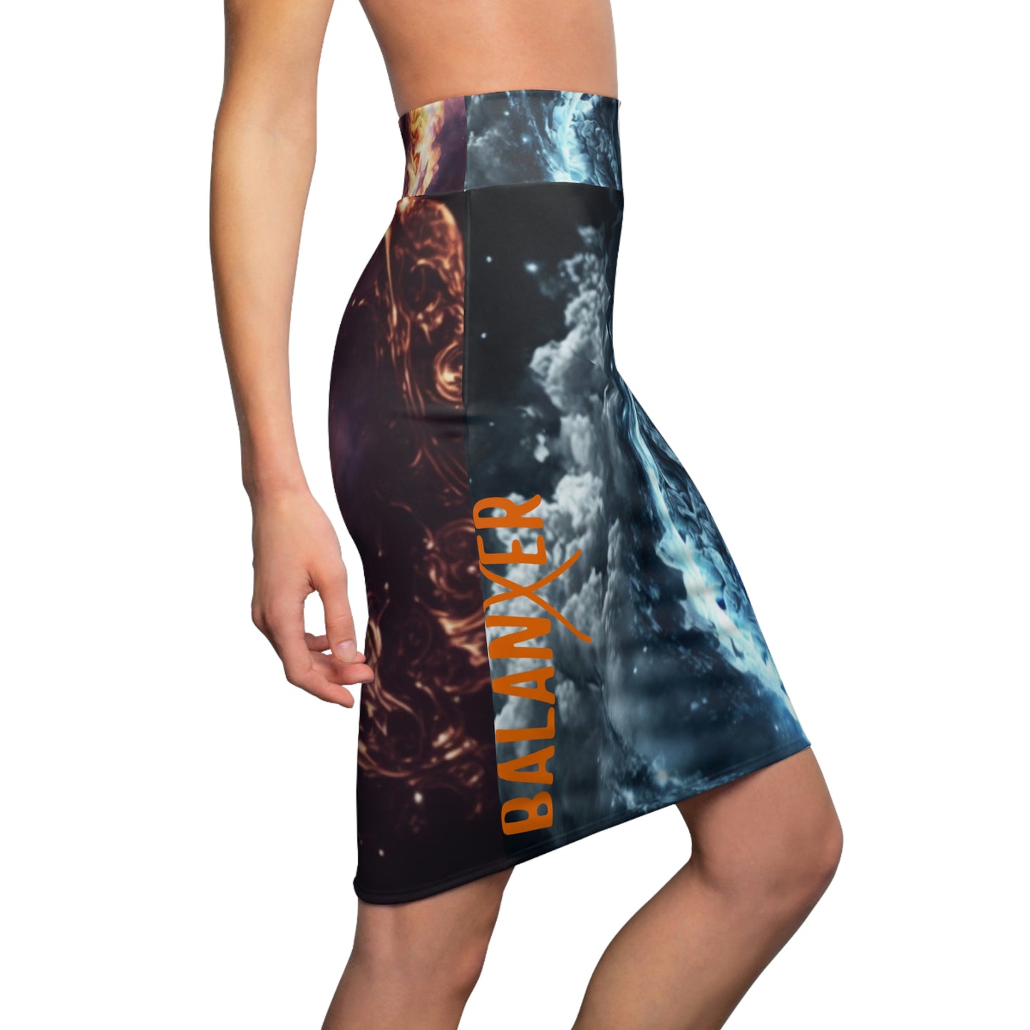 Balanxer Fire & Ice Women's Pencil Skirt (AOP)