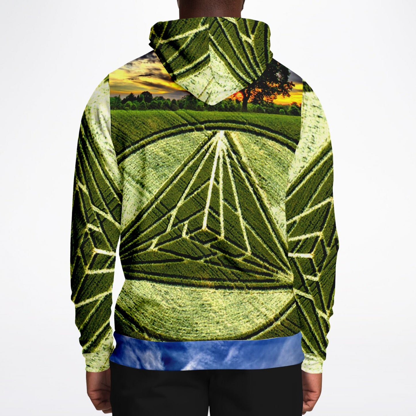 Crop Pyramid Fashion Hoodie - AOP