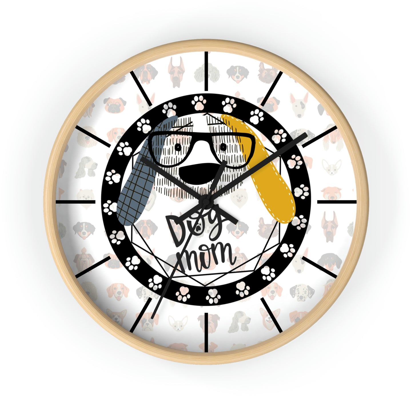 Dog Glasses Wall Clock