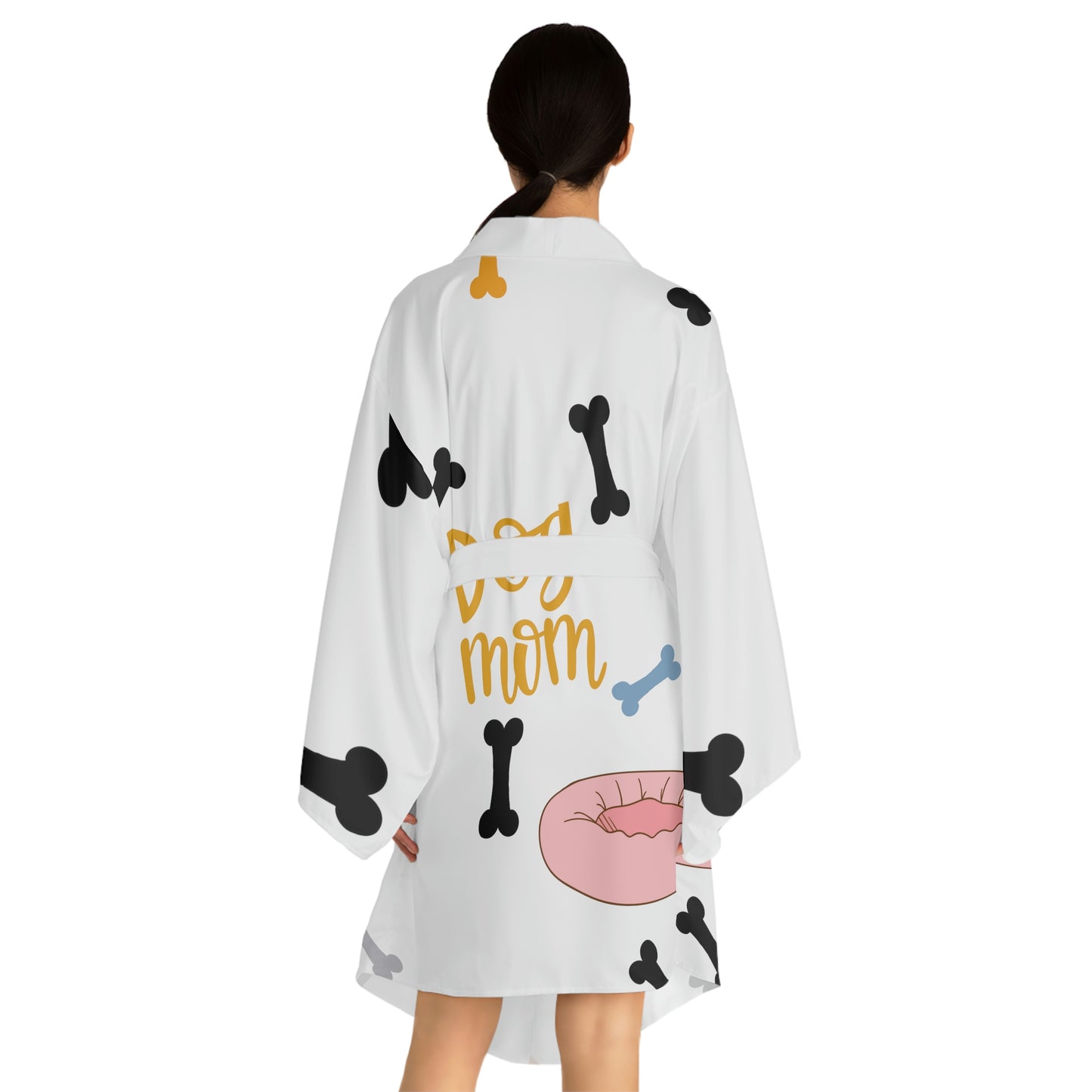 Doggie Bed Long Sleeve Kimono Robe (AOP)