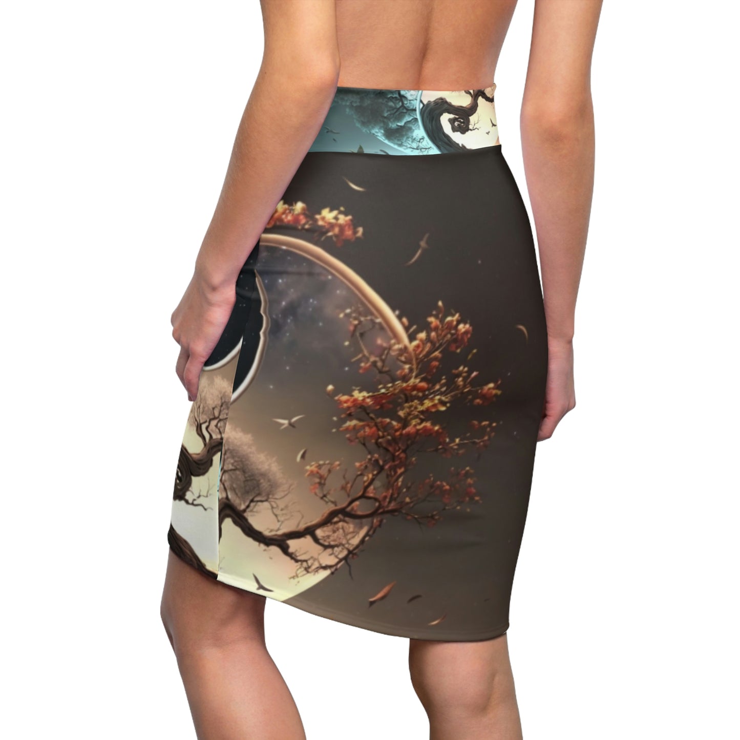 Balanxer Yin Yang Women's Pencil Skirt (AOP)