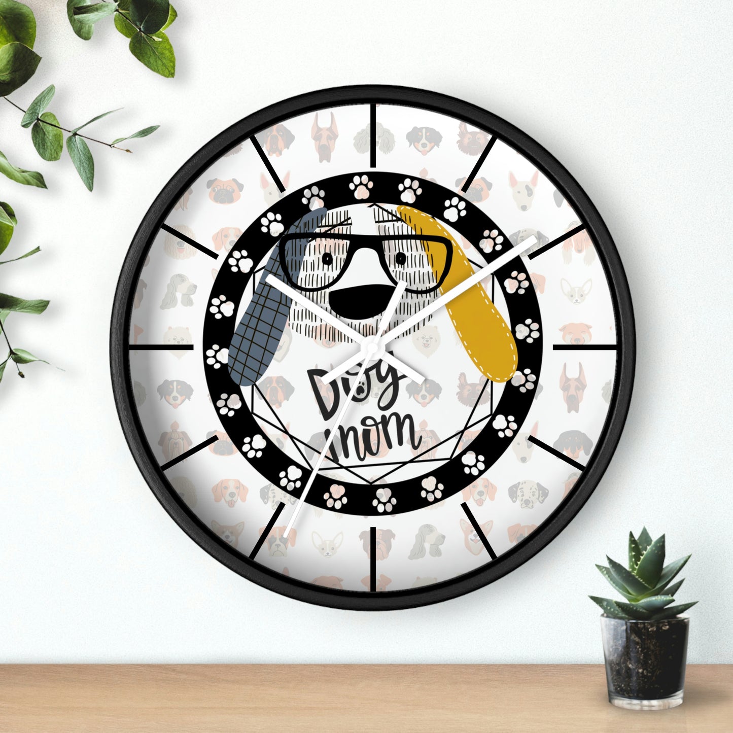 Dog Glasses Wall Clock