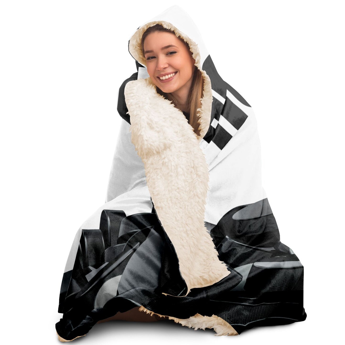 Puck It Hooded Blanket - AOP