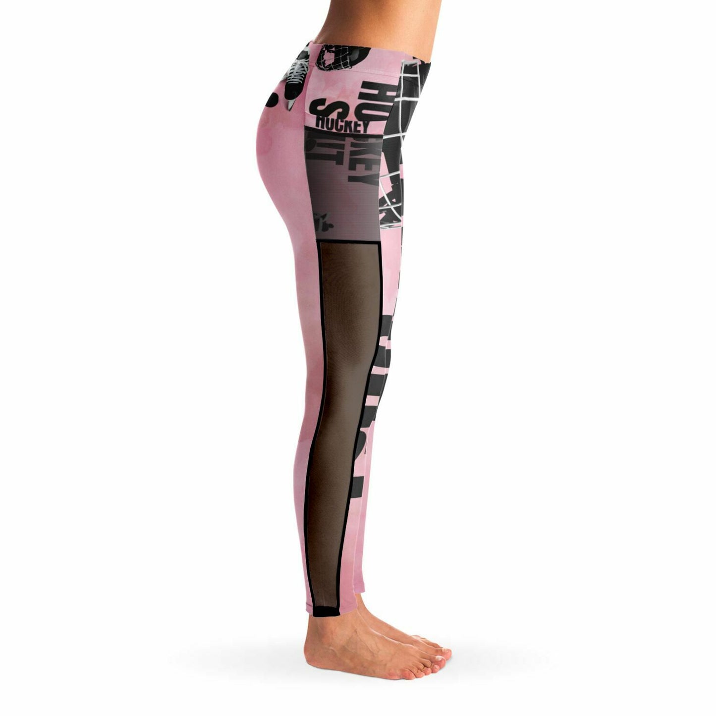 Pink Puck Mesh Pocket Legging - AOP