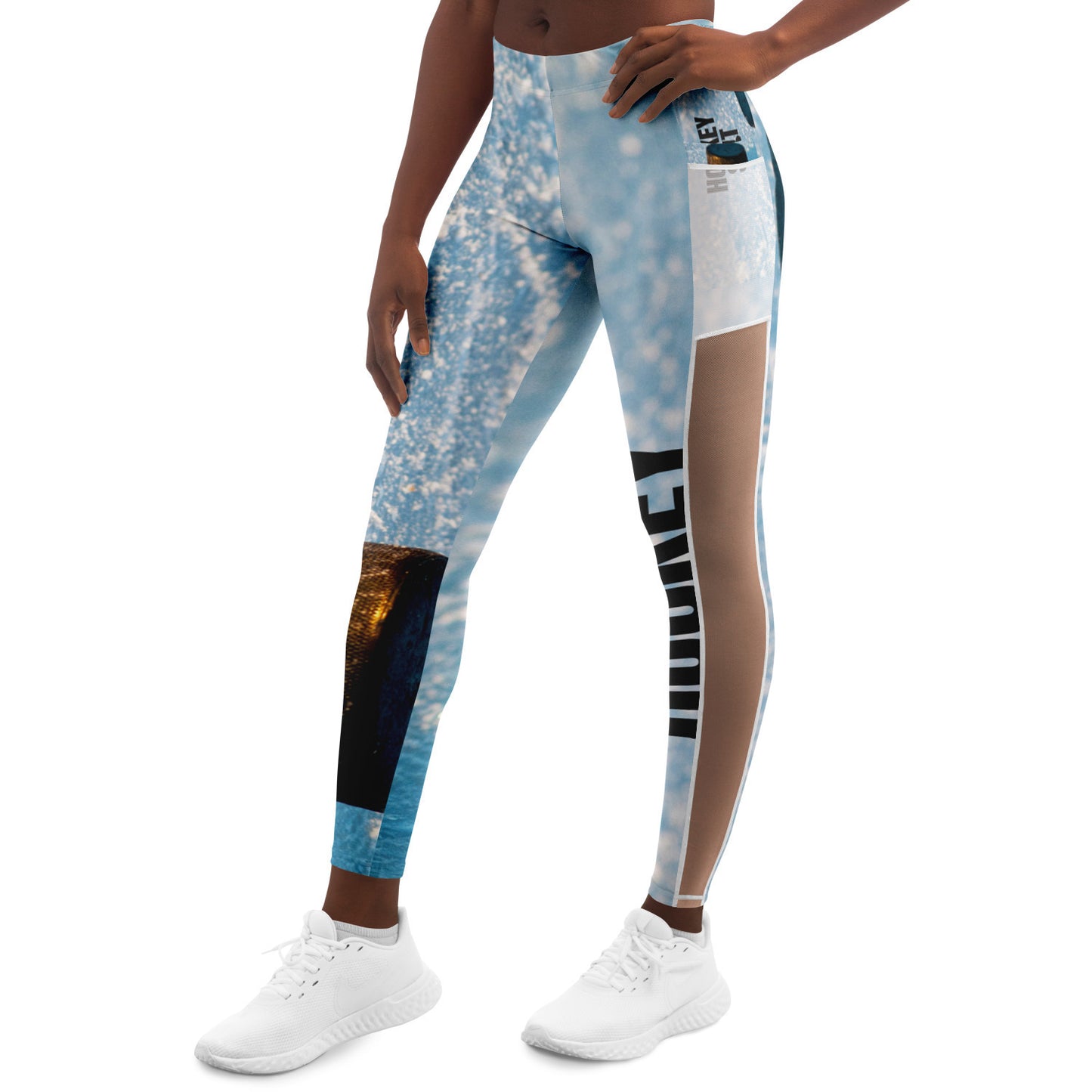 Blue Ice Mesh Pocket Legging - AOP