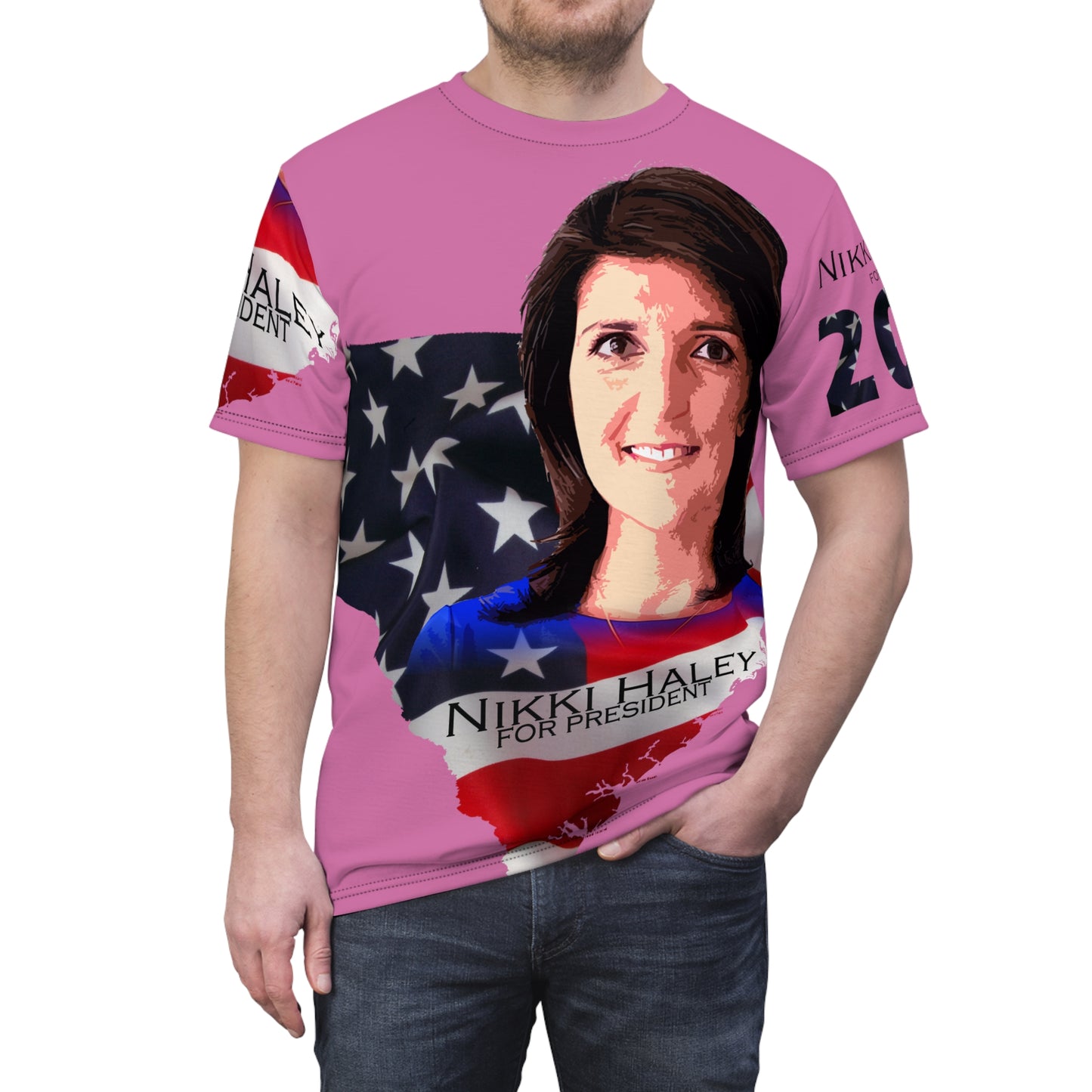 Nikki Haley Unisex Cut & Sew Tee (AOP)