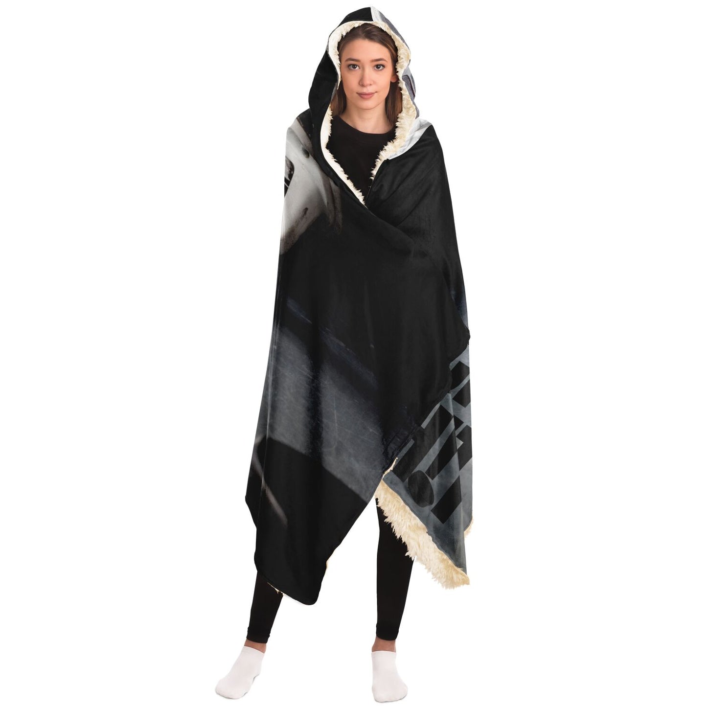 Puck Reflect Hooded Blanket - AOP