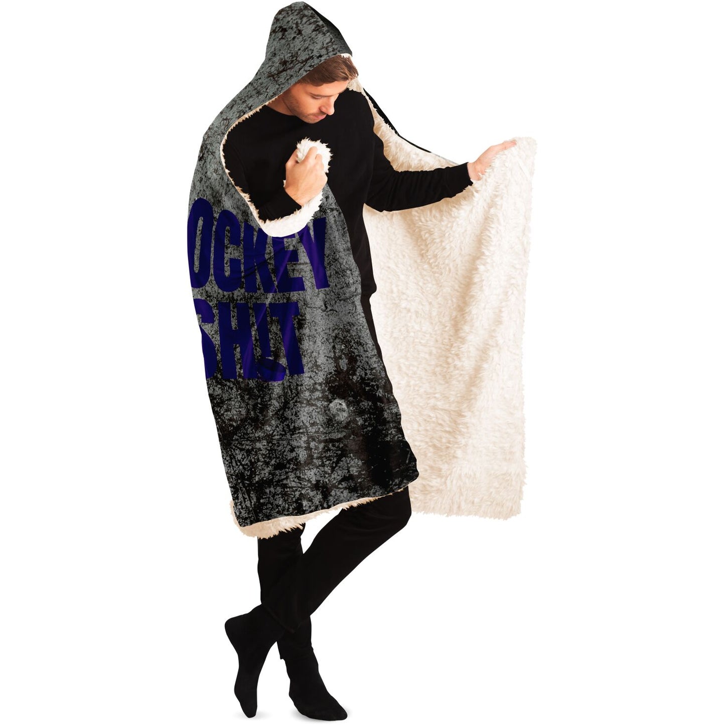 Purple Stick Hooded Blanket - AOP