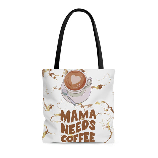 Coffee Brown Tote Bag (AOP)