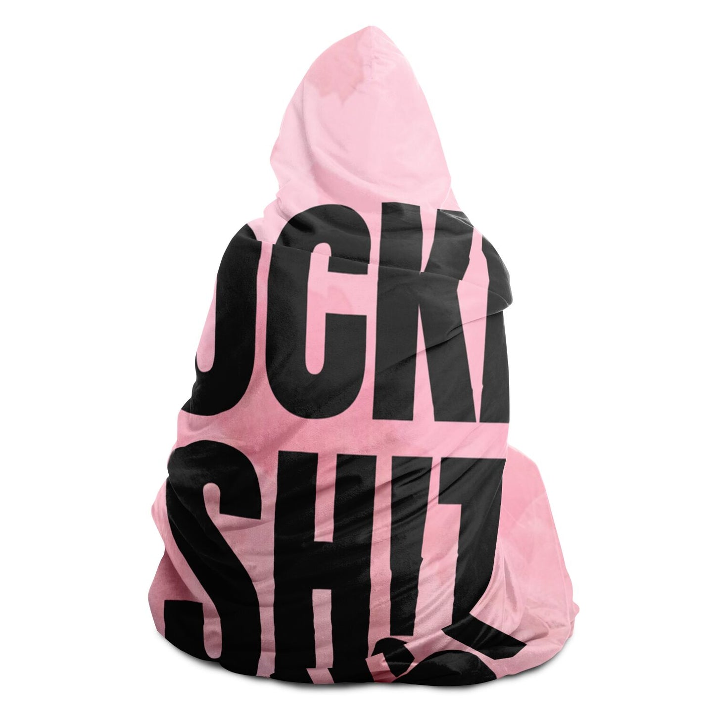 Pink Puck Hooded Blanket - AOP