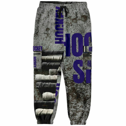 Purple Puck Athletic Cargo Sweatpants - AOP